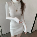 VESTIDO FEMININO DE GOLA ALTA