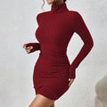 VESTIDO  SUETER MIDI  GOLA ALTA