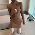 VESTIDO FEMININO DE GOLA ALTA