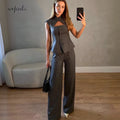 CONJUNTO  CALÇA E COLETE ELEGANTE